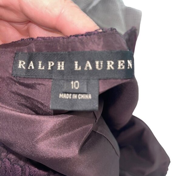Ralph Lauren Purple Lace Midi Skirt - Picture 3 of 8